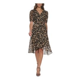 Tommy Hilfiger Chiffon Puff Sleeve Midi Dress at Walmart