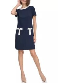 Tommy Hilfiger Color Block Shift Dress with Pockets at Belk