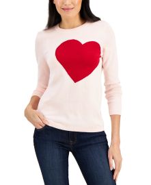 Tommy Hilfiger Cotton Heart-Graphic Sweater  Reviews - Sweaters - Women - Macys at Macys