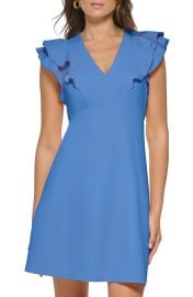 Tommy Hilfiger Double Ruffle Scuba Crepe Dress at Nordstrom Rack