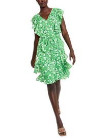 Tommy Hilfiger Floral-Print Ruffled Fit  Flare Dress  Reviews - Dresses - Women - Macys at Macys