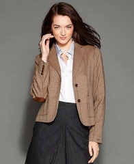 Tommy Hilfiger Jacket Plaid-Print Blazer - Women - Macys at Macys