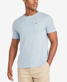 Tommy Hilfiger Mens Big Tall Tommy Crew Neck Pocket T-Shirt Reviews - T-Shirts - Men - Macys at Macys