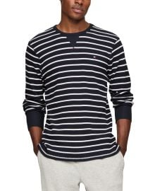 Tommy Hilfiger Mens Thermal Logo Long-Sleeve Pajama Shirt - Macys at Macys