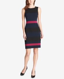 Tommy Hilfiger Petite Scuba Crepe Colorblock Sheath Dress  Reviews - Dresses - Petites - Macys at Macys