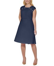 Tommy Hilfiger Plus Size Scuba Crepe Fit Flare Dress - Macys at Macys