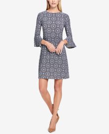 Tommy Hilfiger Printed Jersey Bell Sleeve A-line Dress Reviews - Dresses - Women - Macys at Macys