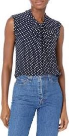 Tommy Hilfiger Printed Sleeveless Blouse at Amazon