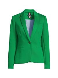 Tommy Hilfiger Solid Single Breasted Blazer in Jolly Green at Saks Off 5th