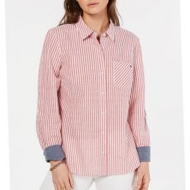 Tommy Hilfiger Striped Utility Shirt at Macys