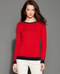 Tommy Hilfiger Sweater LongSleeve Polka-Dot at Macys