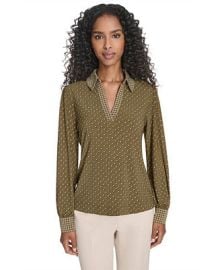 Tommy Hilfiger Women39s Foulard Johnn Collar Top - Macy39s at Macys