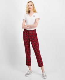 Tommy Hilfiger Womens Hampton Tartan Plaid Trousers - Macys at Macys