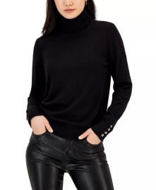 Tommy Hilfiger Womens Solid Buttoned-Cuff Stella Sweater Reviews - Sweaters - Women - Macys at Macys