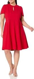 Tommy Hilfiger Womenx27s Plus Size Belted Fit and Flare Midi Dress at Womens Clothing store at Amazon