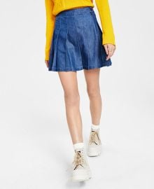 Tommy Jeans Womens Pleated Denim Skirt Reviews - Skirts - Women - Macys at Macys