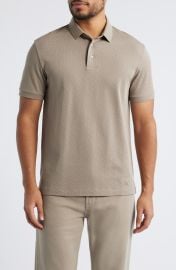 Tonal Textured Wave Cotton Polo at Nordstrom Rack