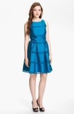 Tonal stripe fit and flare dress by Taylor Dresses at Nordstrom