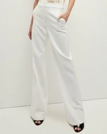 Tonelli Tuxedo Stripe Pant in White at Veronica Beard