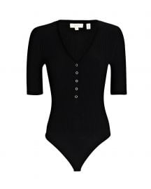 Toni Rib Knit Henley Bodysuit at Intermix