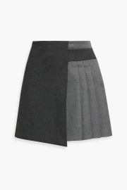 Toni Wrap Effect Pleated Twill Mini Skirt at The Outnet