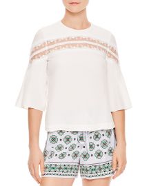 Top: Adina Mesh-Inset Top by Sandro at Bloomingdales