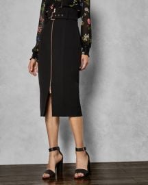 Top stitch detail pencil skirt at Ted Baker