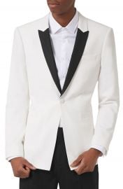 Topman Skinny Fit Contrast Tuxedo Jacket at Nordstrom