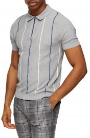 Topman Stripe Piqu   Zip Polo   Nordstrom at Nordstrom