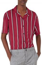 Topman Stripe Revere Shirt at Nordstrom