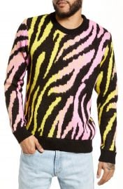 Topman Tiger Stripe Classic Fit Sweater   Nordstrom at Nordstrom