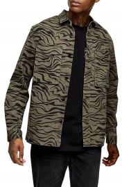 Topman Zebra Print Overshirt at Nordstrom