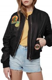 Topshop  Badged Bruce  Bomber Jacket at Nordstrom