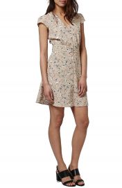 Topshop  Dog Daisy  Print Button Front Dress at Nordstrom