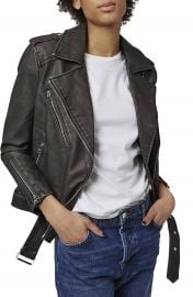 Topshop  Mahoney  Faux Leather Biker Jacket at Nordstrom