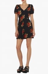 Topshop Autumn Floral Tea Dress at Nordstrom