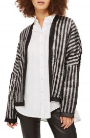 Topshop Batwing Sequin Stripe Jacket at Nordstrom