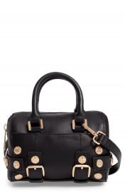 Topshop Bianca Studded Faux Leather Bowler Bag at Nordstrom