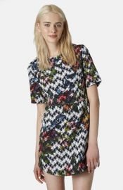 Topshop Blurred Jacquard A-Line Dress at Nordstrom