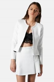 Topshop Bonded Peplum Jacket at Nordstrom