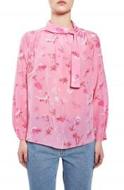 Topshop Boutique He Loves Me Not Silk Blouse at Nordstrom