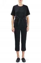 Topshop Boutique Tie Front Jumpsuit at Nordstrom