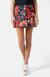 Topshop Button Front Floral Skirt at Nordstrom