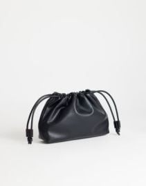 Topshop Celia medium ruched clutch purse in black | ASOS at ASOS
