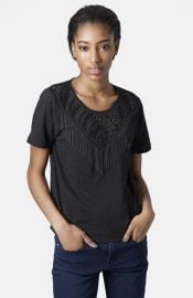 Topshop Chain Fringe Tee at Nordstrom