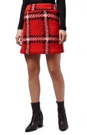 Topshop Check High Rise Skirt at Nordstrom