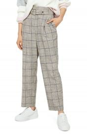 Topshop Check Print Crop Trousers   Nordstrom at Nordstrom