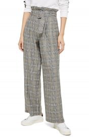 Topshop Check Wide Leg Trousers   Nordstrom at Nordstrom