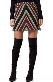 Topshop Chevron A-Line Miniskirt at Nordstrom