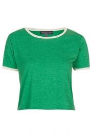 Topshop Contrast Tee in Green at Nordstrom